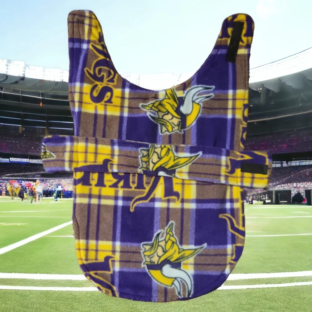 Host Pick 😊 Minnesota Vikings Game Day Pet Dog Fleece Coat Jacket Football NFL